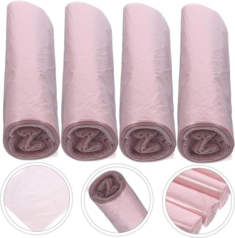 جليافي أكياس قمامة ثقيلة وردية 5 لفات 50 × 45 سم مقاومة للتسرب للمنزل وحمام التخزين - Image 3